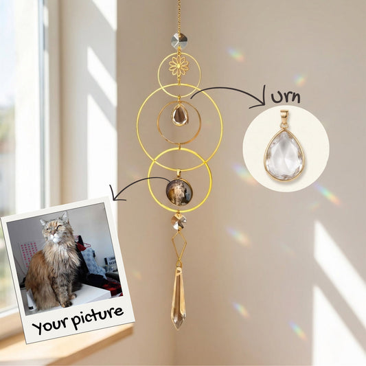 Custom Photo Suncatcher with Urn