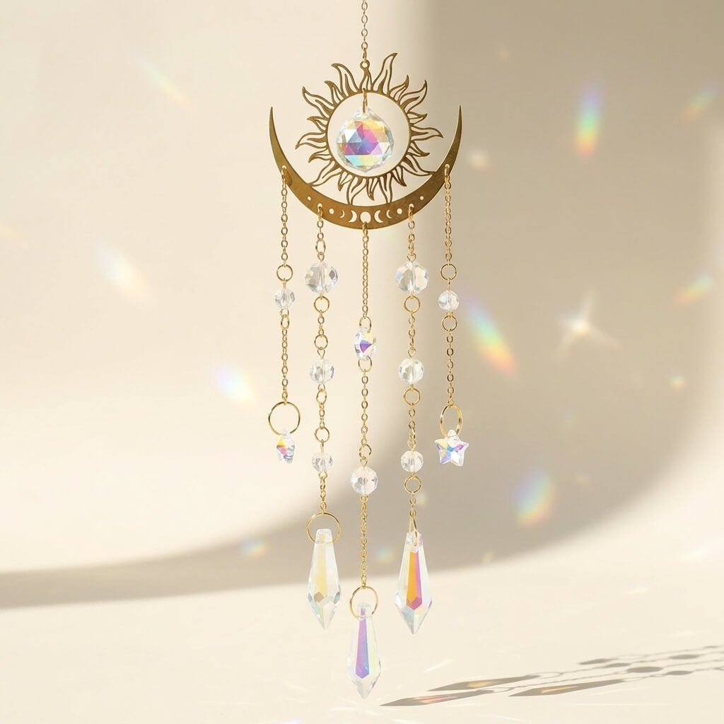 suncatcher gold boho decor